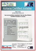 NetGreen Abitana Installer certificate